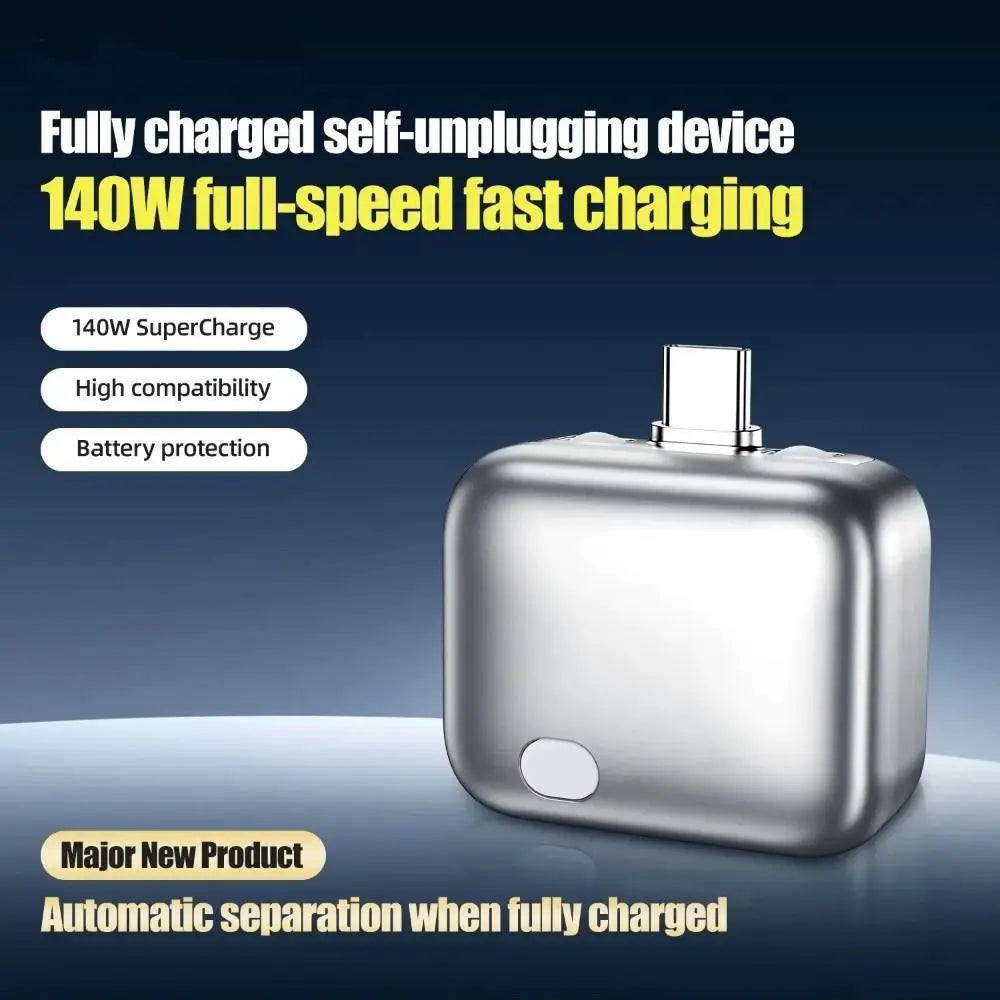 140W Smart Auto Eject Charger Automatic Power off Mobile Phone Charging Accessories Automatic Power-Off Charger