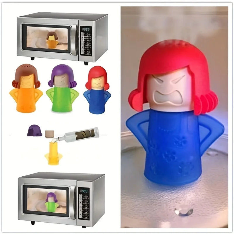 Angry Mama Microwave Cleaner - Effortlessly Eliminate Grease and Odors for a Sparkling Clean Kitchen!