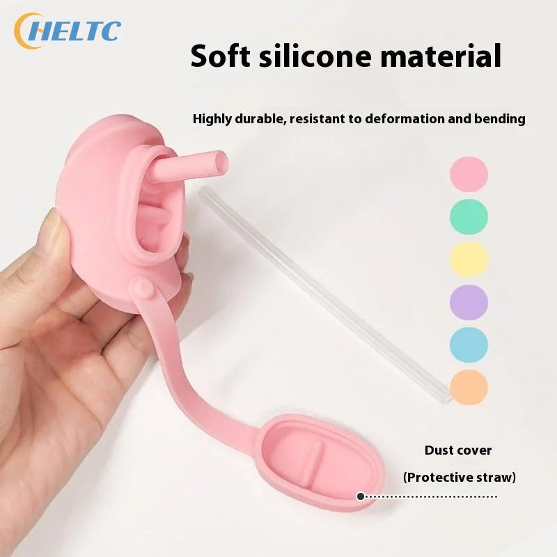 Dishwasher Safe Silicone Can Lid with Straw Spill Resistant Secures Closures Reusable Cover with Straw Beer Beverage Container