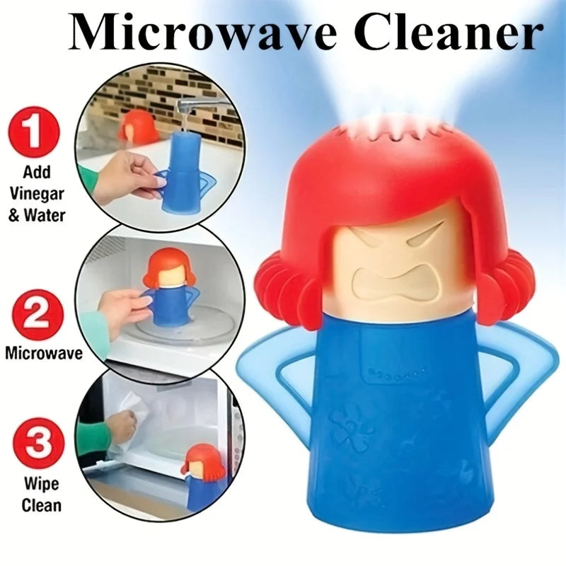 Angry Mama Microwave Cleaner - Effortlessly Eliminate Grease and Odors for a Sparkling Clean Kitchen!